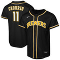 Youth Milwaukee Brewers Jackson Chourio Nike Black Fashion Replica Player Jersey