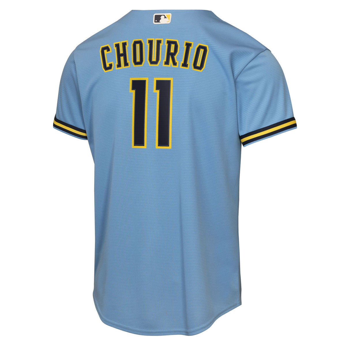 Youth Milwaukee Brewers Jackson Chourio Nike Light Blue Road Replica Jersey - 4