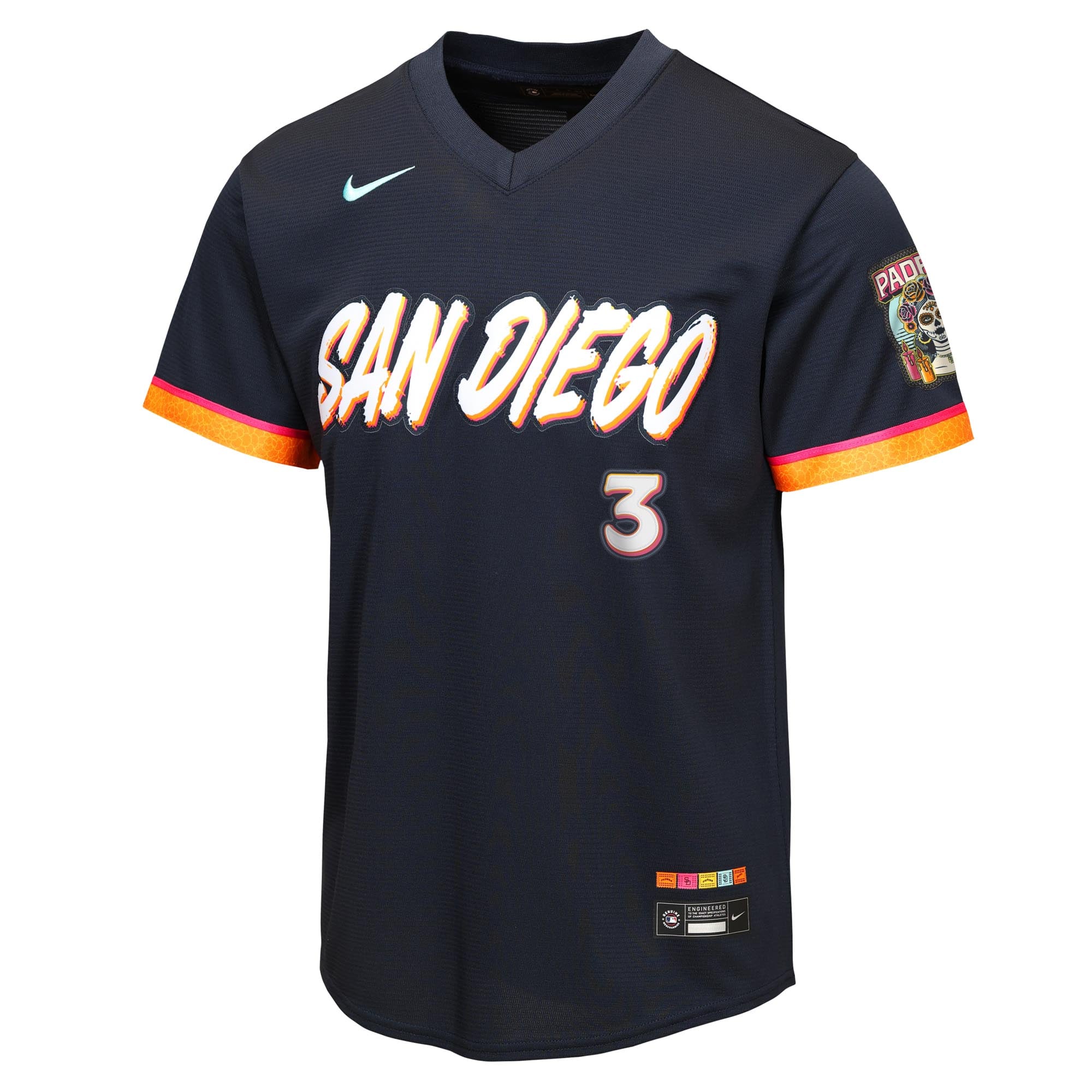 Youth San Diego Padres Jackson Merrill Nike Obsidian 2026 City Connect Stadium Jersey - 3