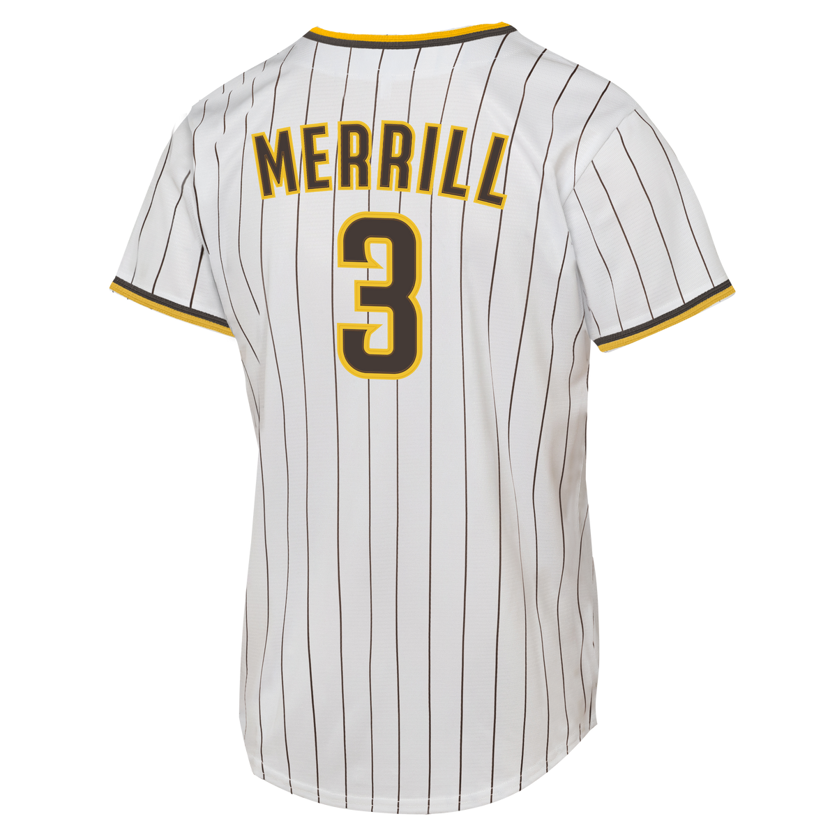 Youth San Diego Padres Jackson Merrill Nike White Home Replica Jersey - 4