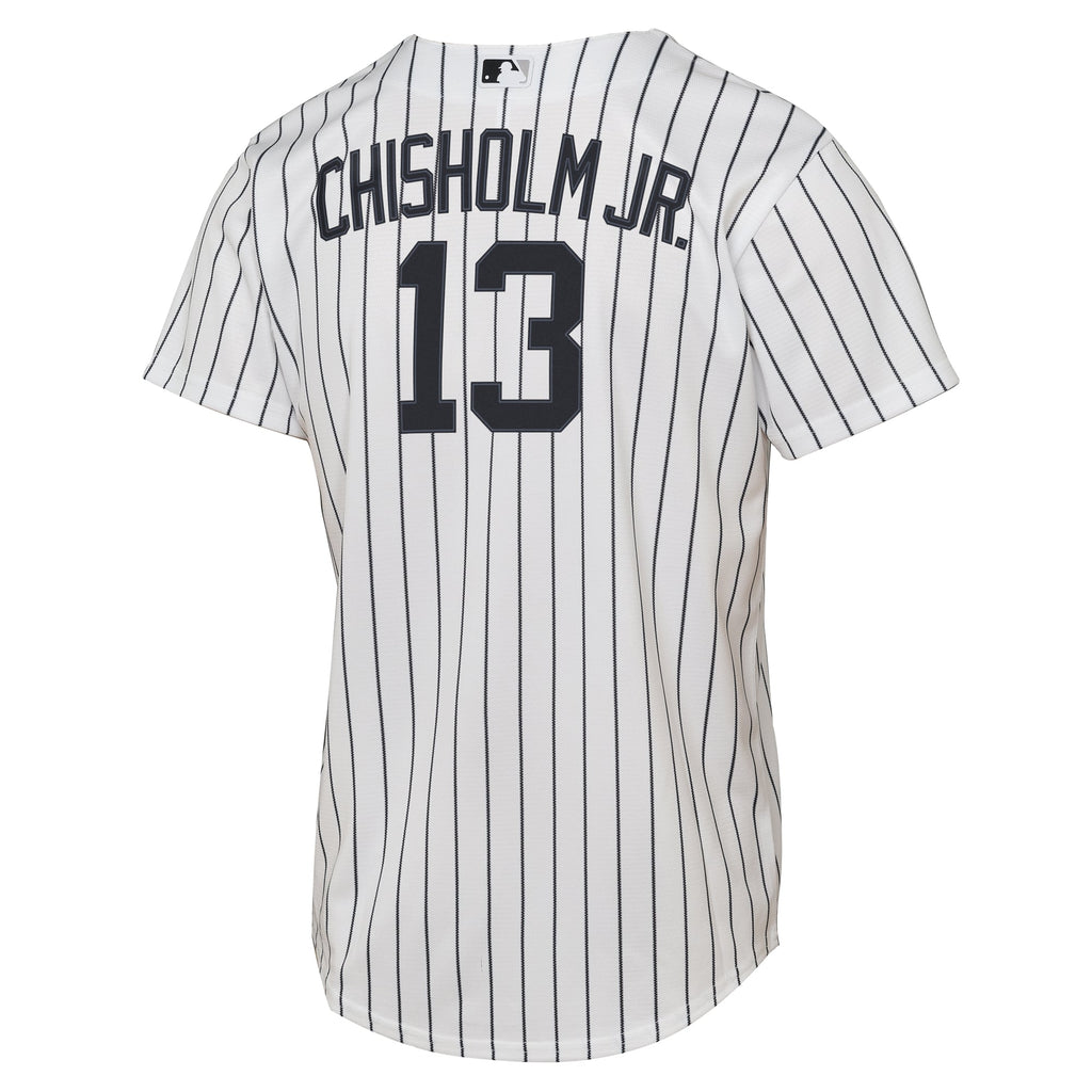 Youth New York Yankees Jazz Chisholm Jr. Nike White Home Replica Jersey - 4
