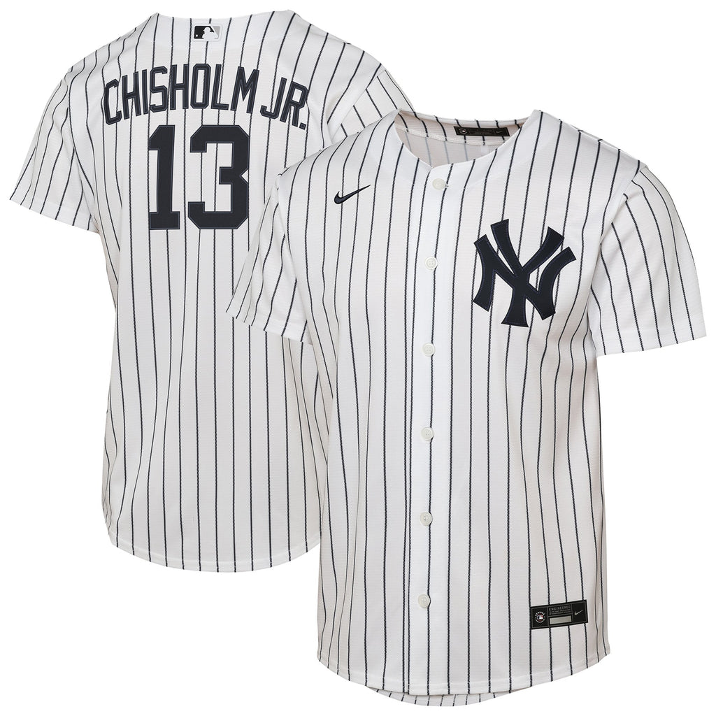 Youth New York Yankees Jazz Chisholm Jr. Nike White Home Replica Jersey