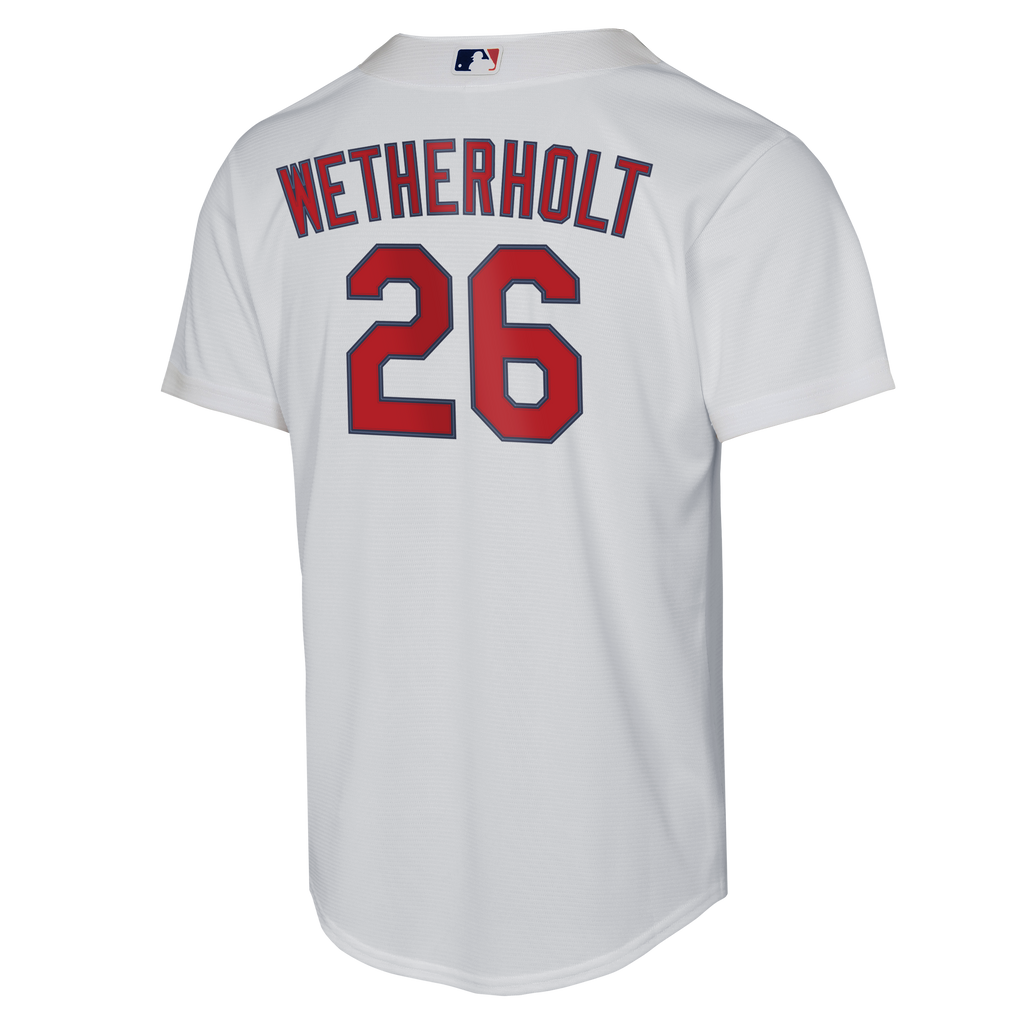 Youth St. Louis Cardinals JJ Wetherholt Nike White Home Replica Jersey - 4