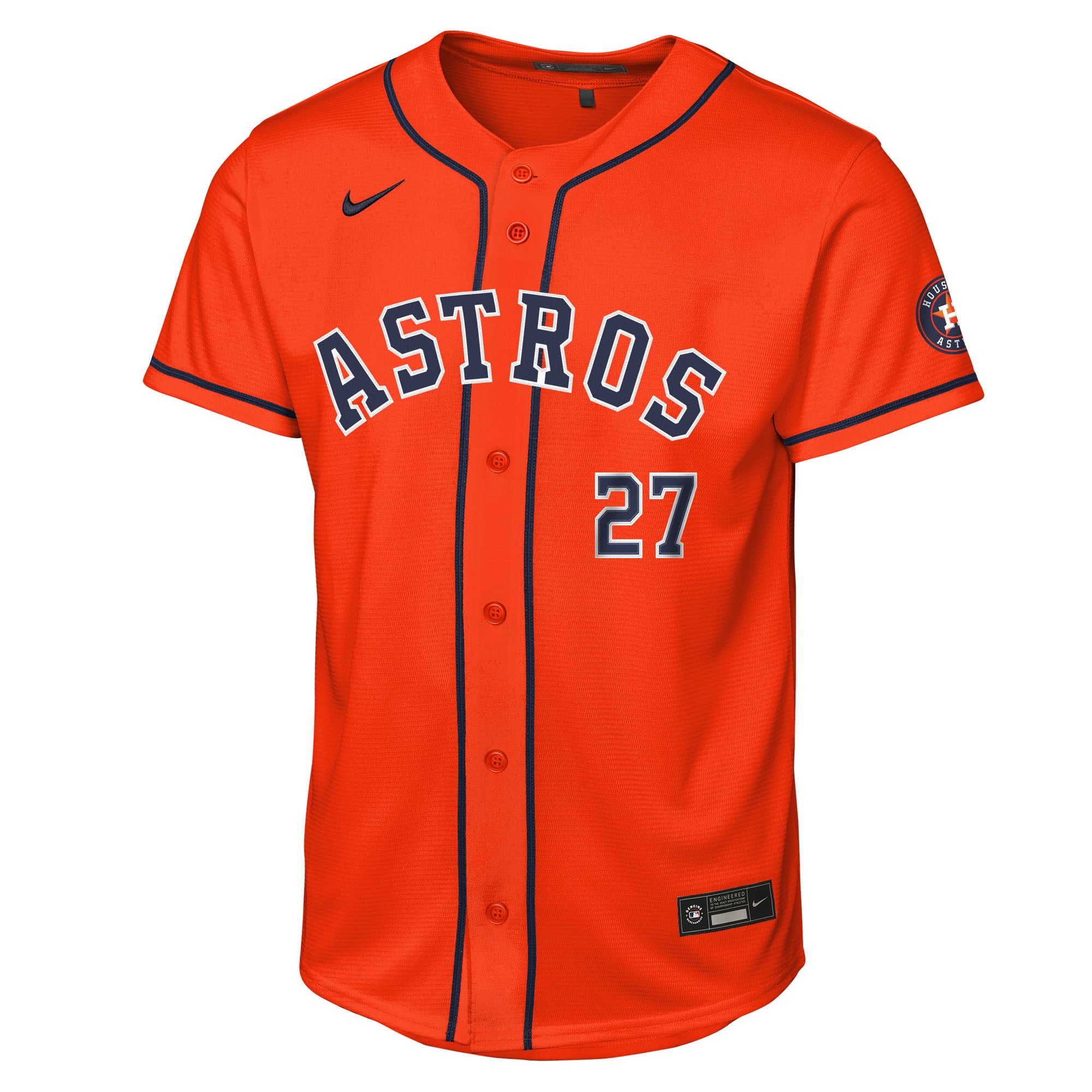 Youth Houston Astros Jose Altuve Nike Orange Alternate Stadium Jersey - 3