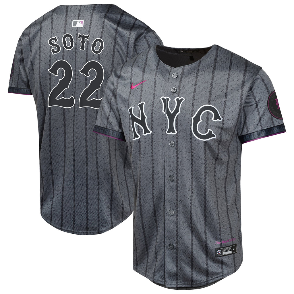 Youth New York Mets Juan Soto Nike Gray City Connect Limited Jersey - 2