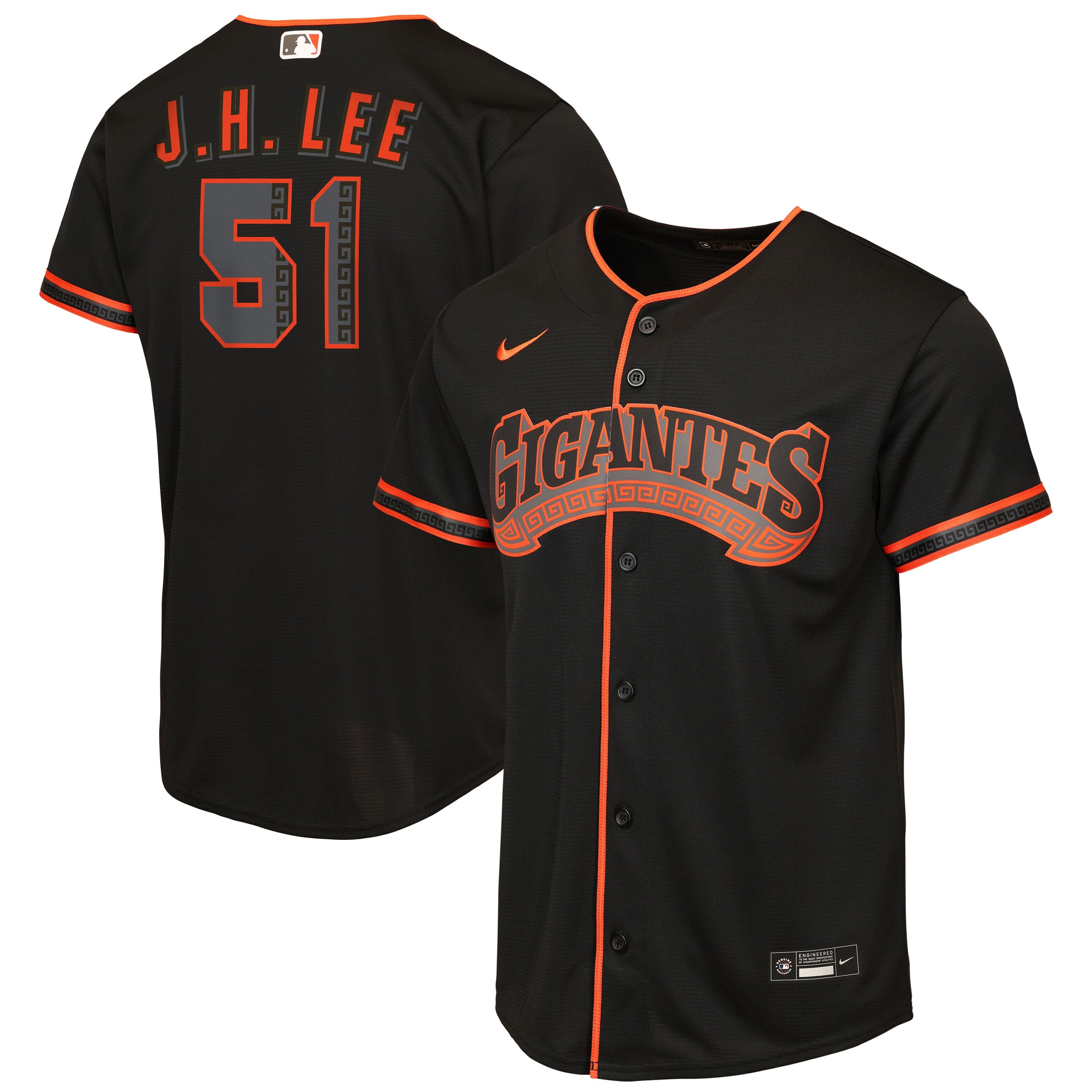 Youth San Francisco Giants Jung Hoo Lee Nike Black Alternate 2 Replica Jersey - 2