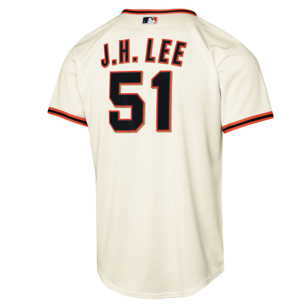 Youth San Francisco Giants Jung Hoo Lee Nike Cream Home Replica Player Jersey - 4