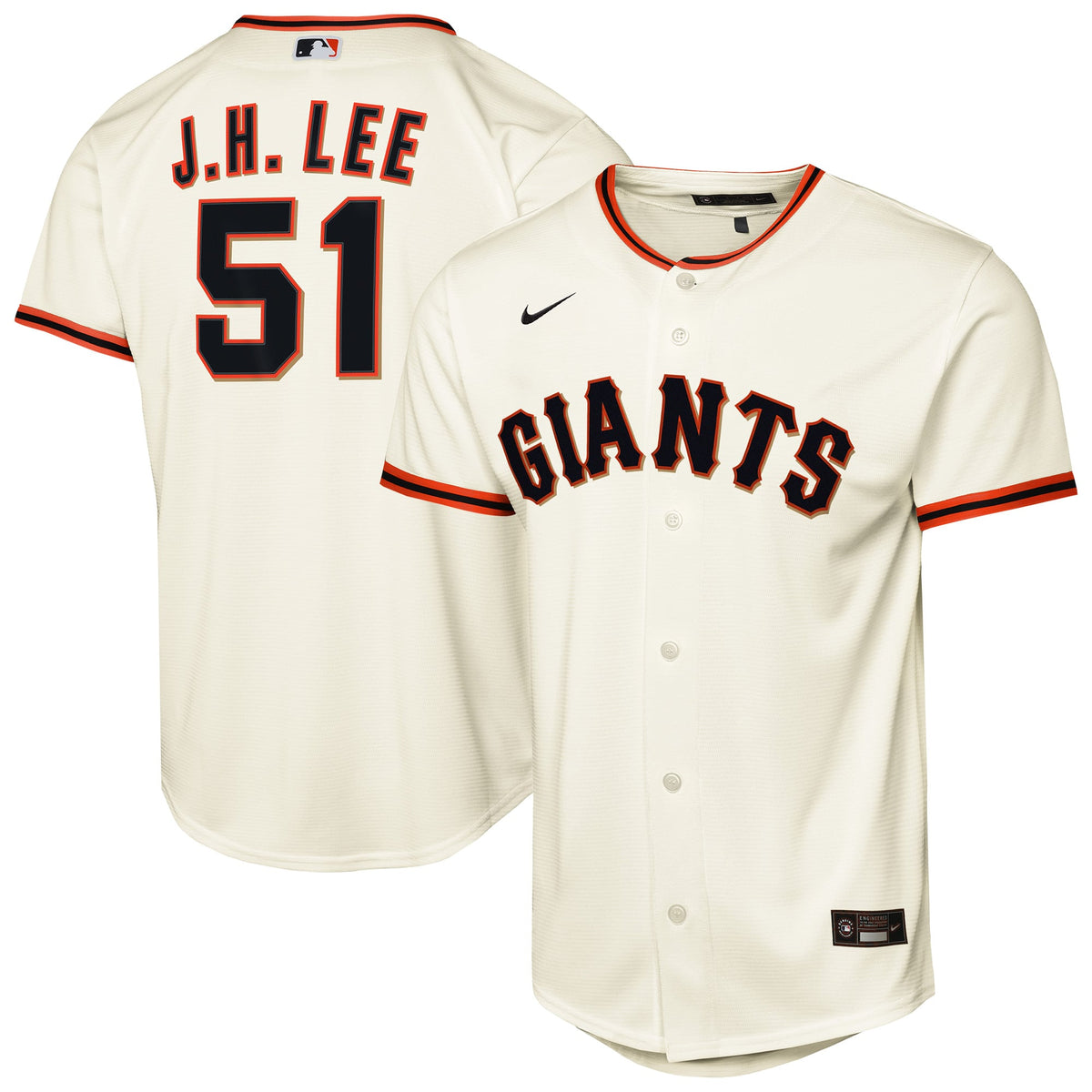 Youth San Francisco Giants Jung Hoo Lee Nike Cream Home Replica Player Jersey