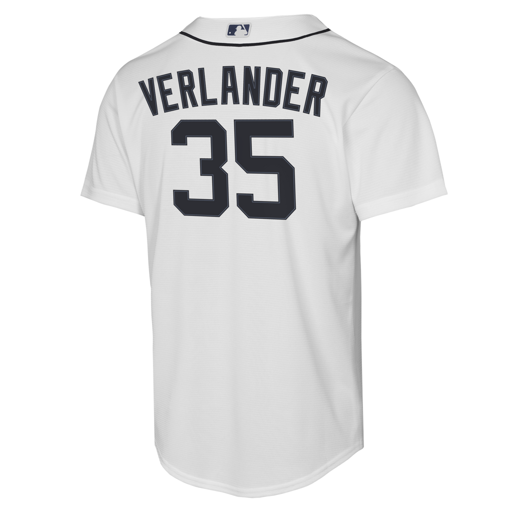 Youth Detroit Tigers Justin Verlander Nike White Home Replica Jersey - 4