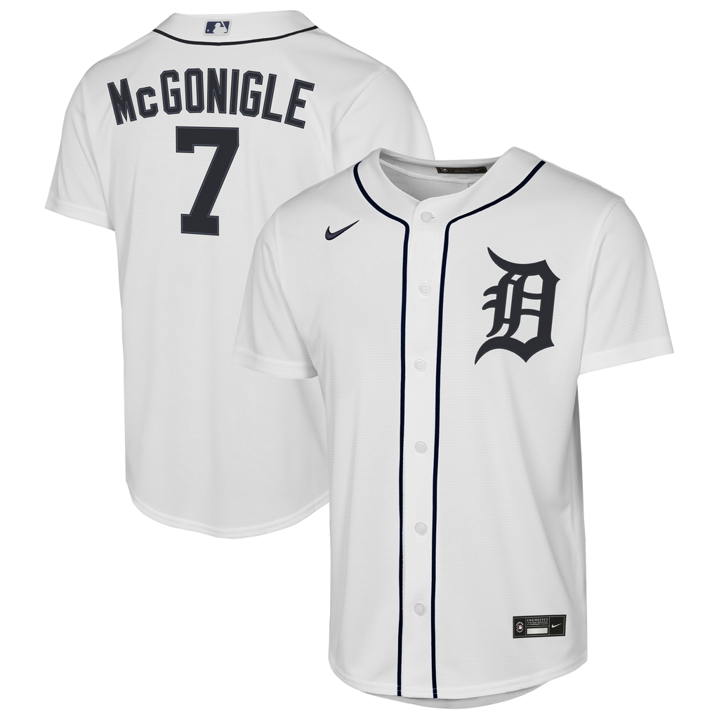 Youth Detroit Tigers Kevin McGonigle Nike White Home Replica Jersey - 2