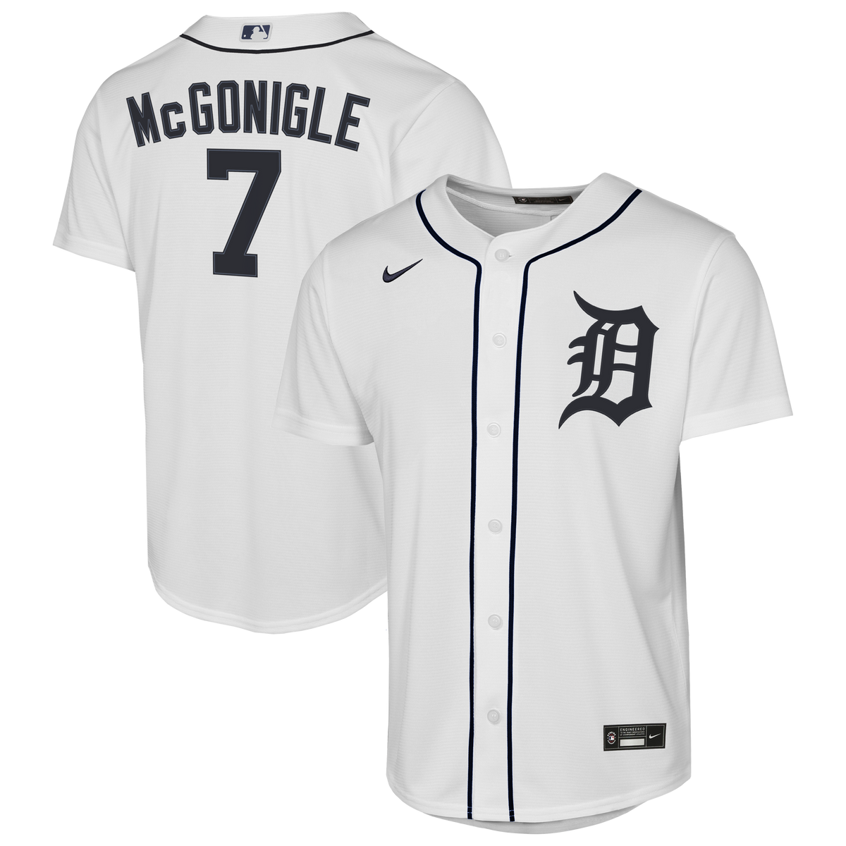 Youth Detroit Tigers Kevin McGonigle Nike White Home Replica Jersey - 2