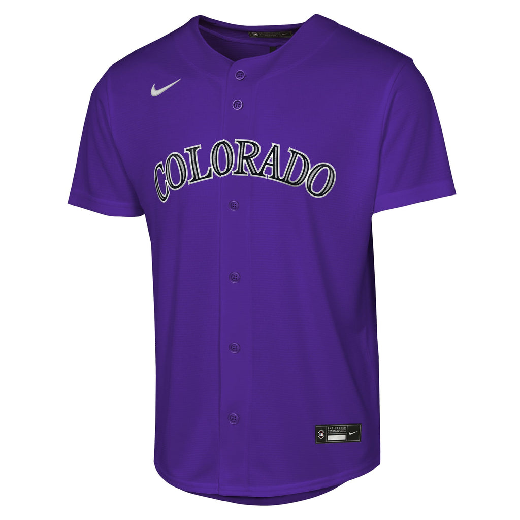 Youth Colorado Rockies Kris Bryant Nike Purple Alternate Replica Jersey - 3