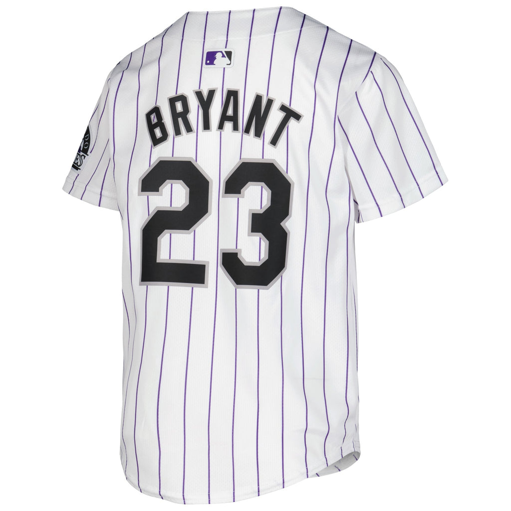 Youth Colorado Rockies Kris Bryant Nike White Home Limited Player Jersey - 4