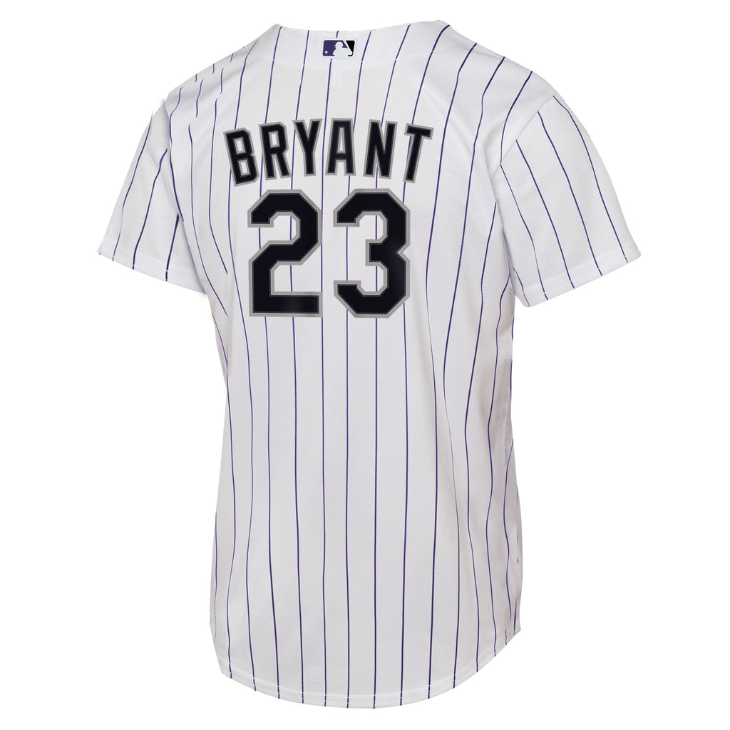 Youth Colorado Rockies Kris Bryant Nike White Home Replica Player Jersey - 4