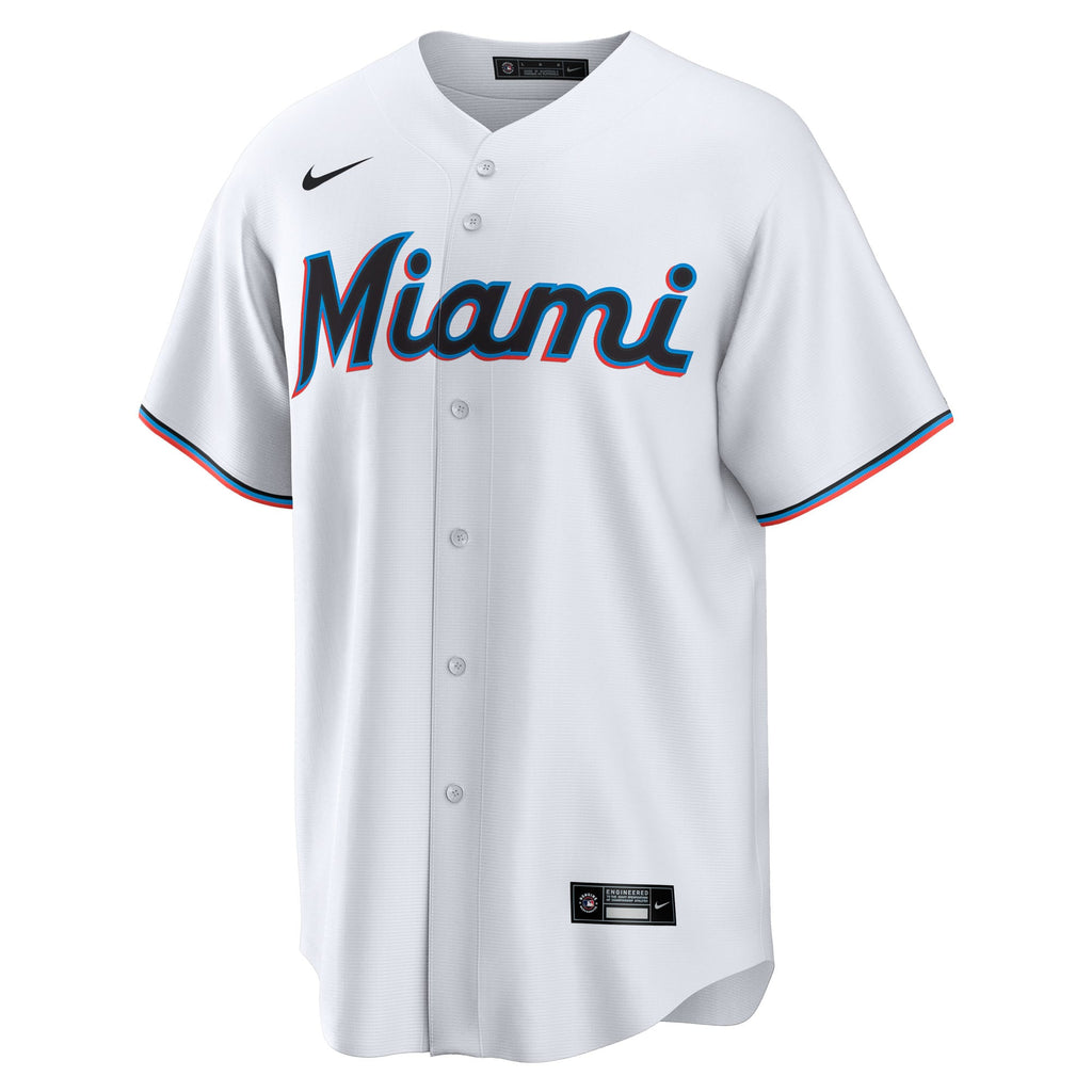 Youth Miami Marlins Kyle Stowers Nike White Home Replica Jersey - 3