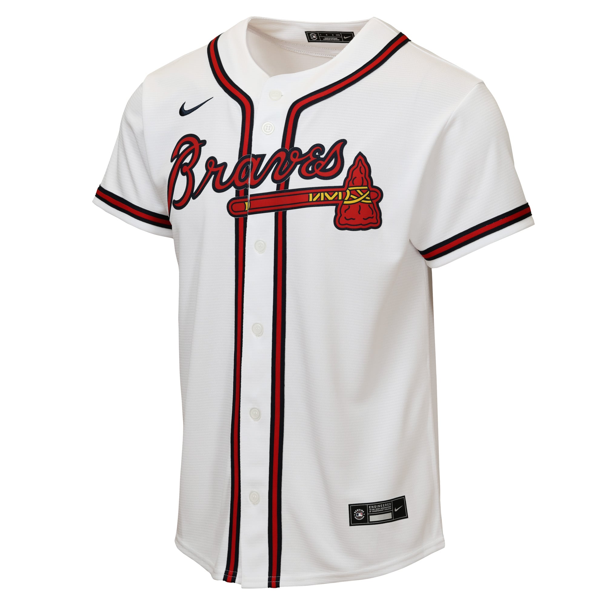 Youth Atlanta Braves Matt Olson Nike White Home Replica Jersey - 3