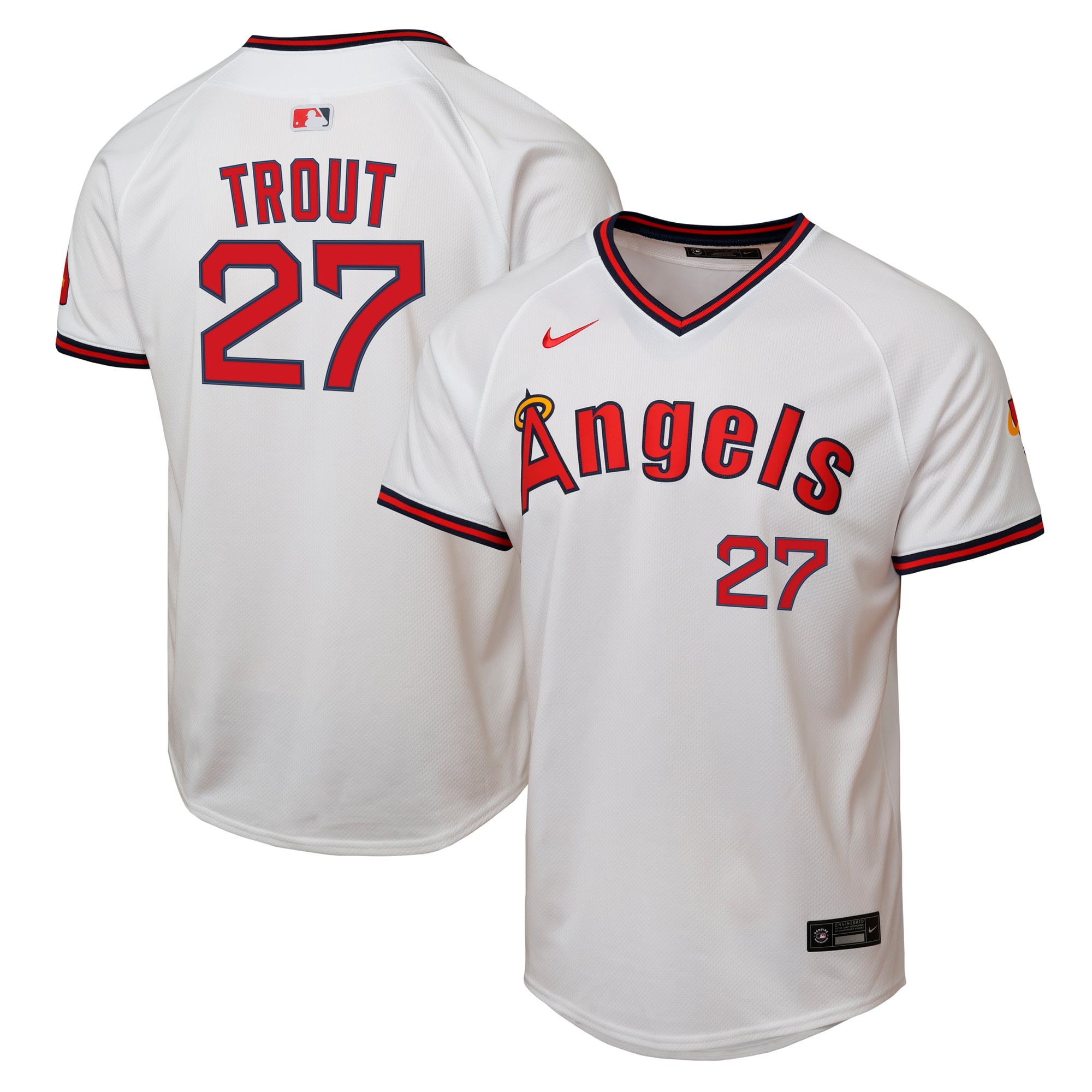 Youth Los Angeles Angels Mike Trout Nike White Alternate 2 Limited Player Jersey - 2