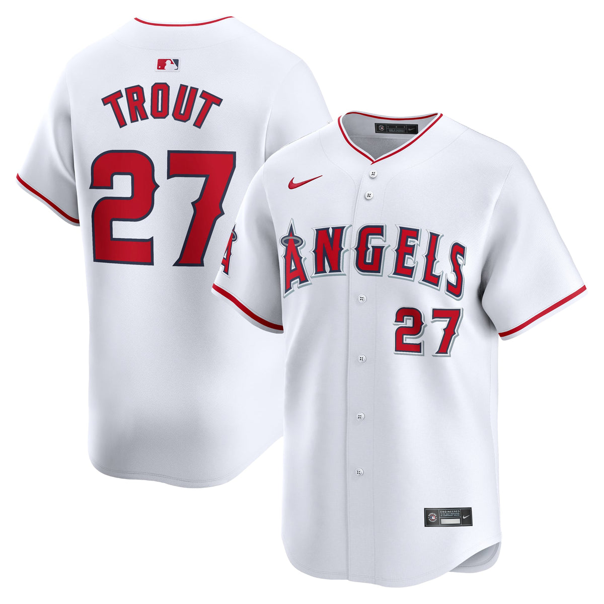 Youth Los Angeles Angels Mike Trout Nike White Home Limited Player Jersey - 2