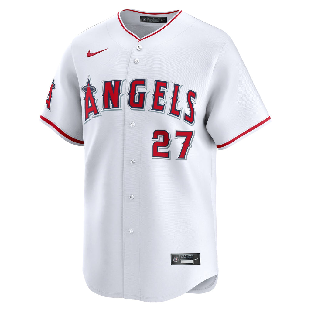 Youth Los Angeles Angels Mike Trout Nike White Home Limited Player Jersey - 3