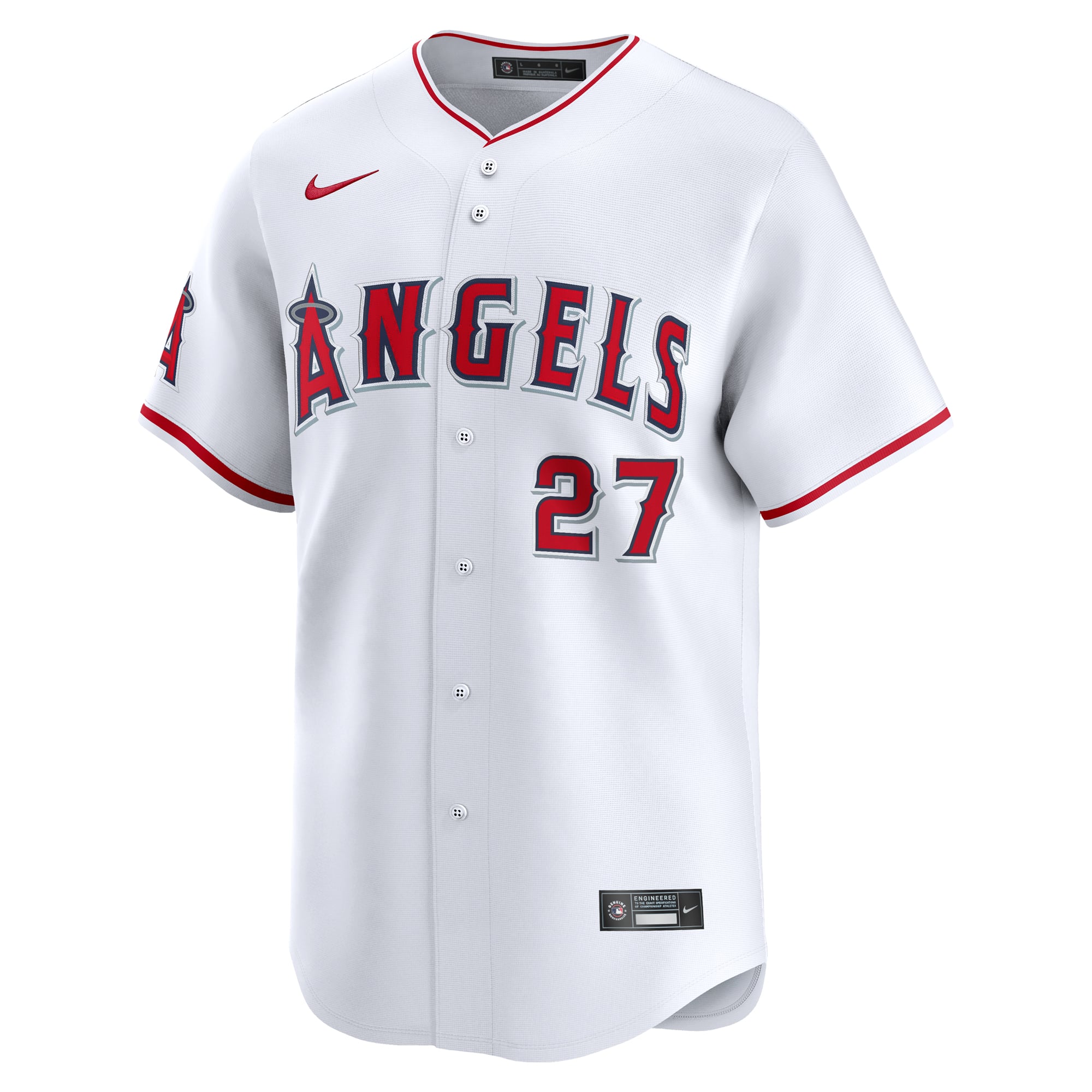 Youth Los Angeles Angels Mike Trout Nike White Home Limited Player Jersey - 3