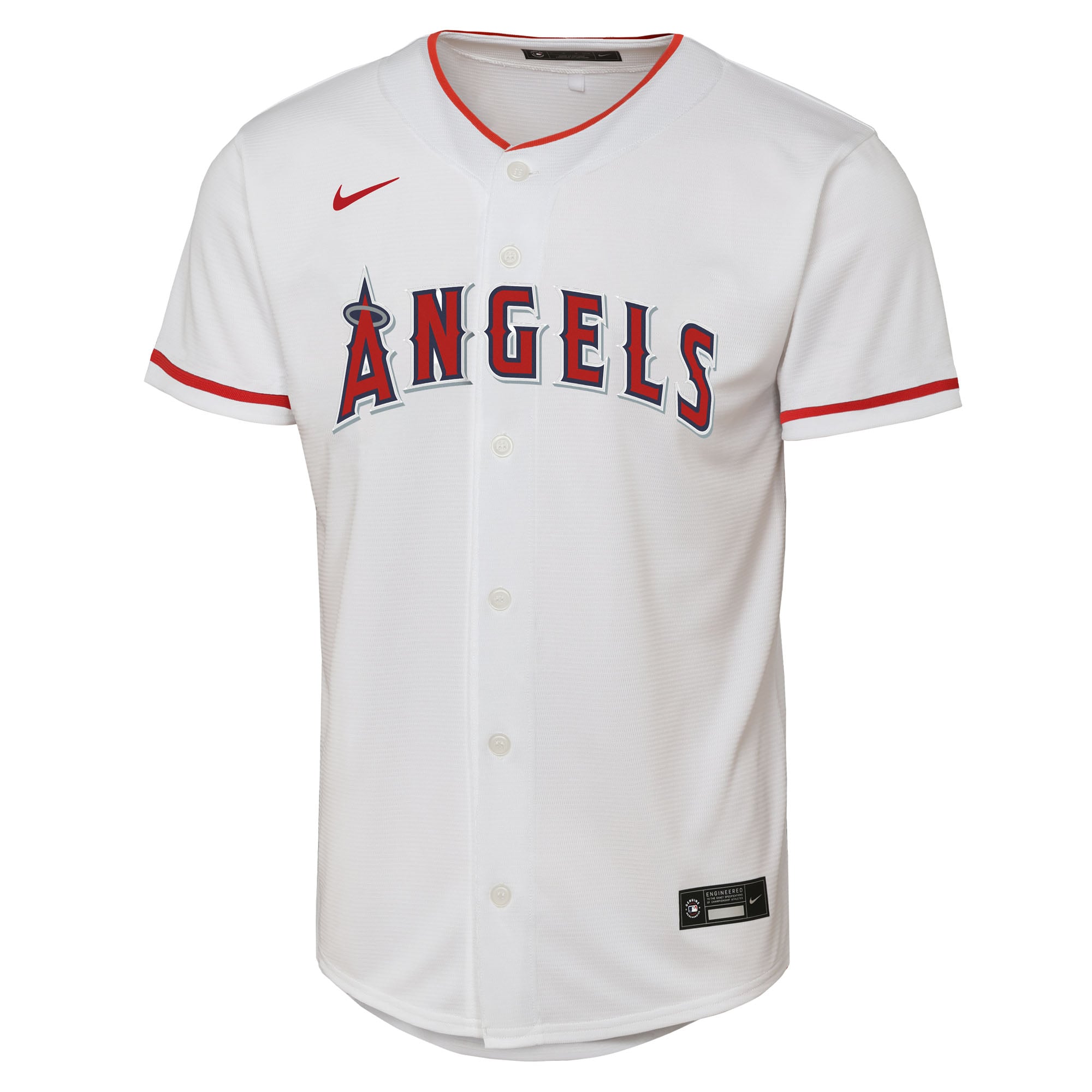 Youth Los Angeles Angels Mike Trout Nike White Home Replica Player Jersey - 3
