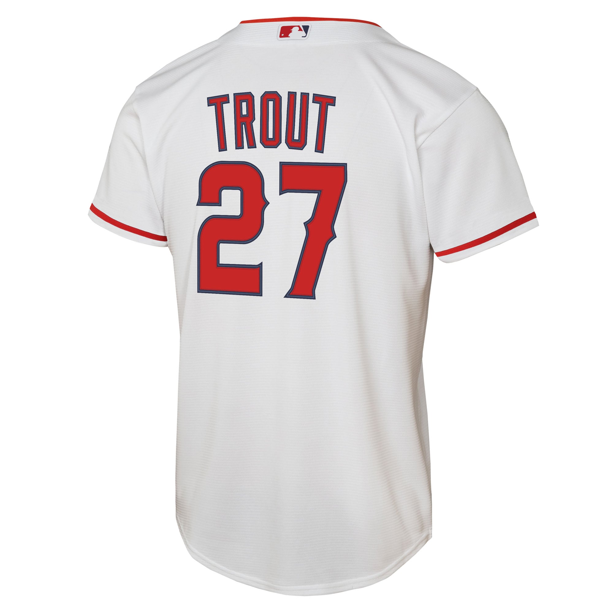 Youth Los Angeles Angels Mike Trout Nike White Home Replica Player Jersey - 4
