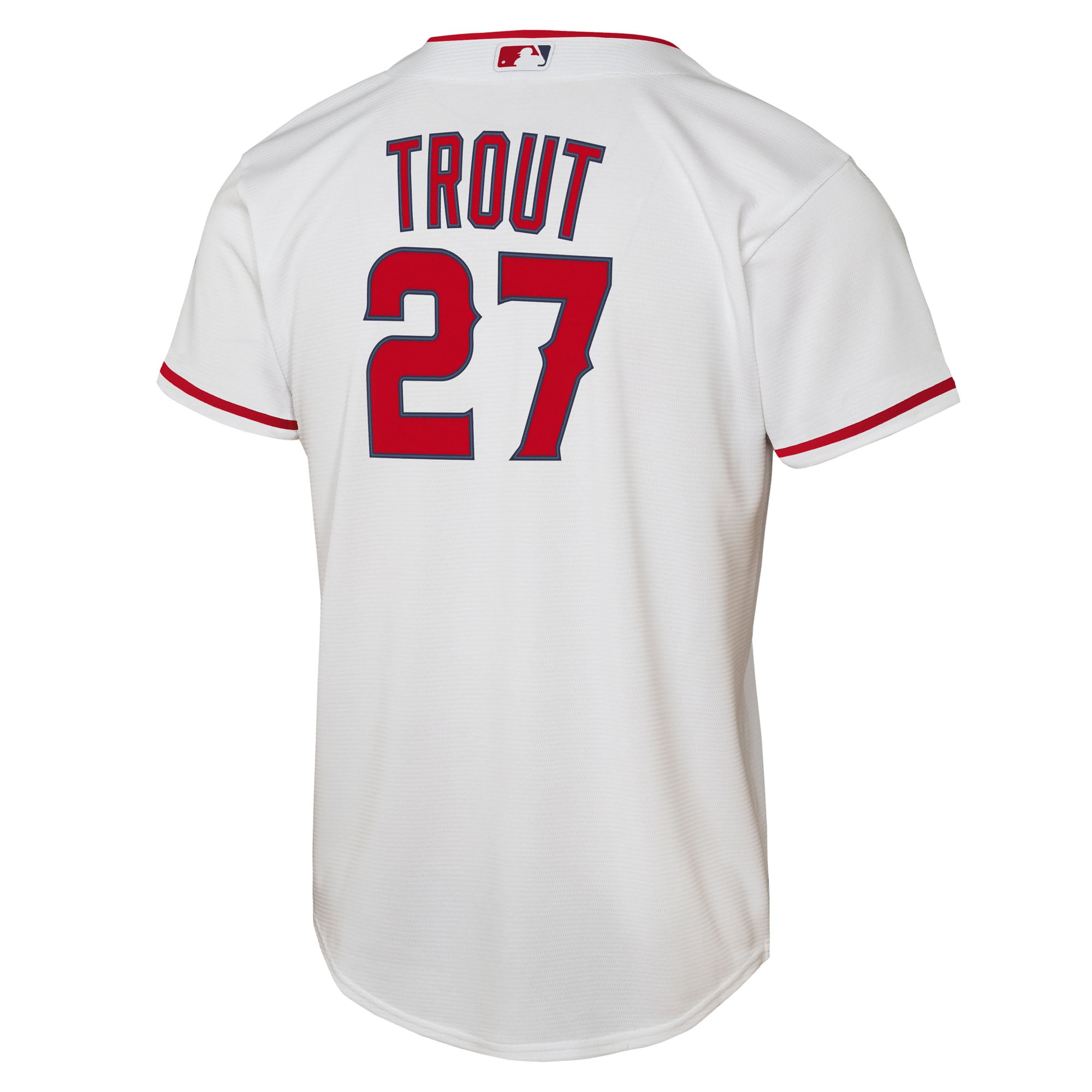 Youth Los Angeles Angels Mike Trout Nike White Home Replica Player Jersey - 4