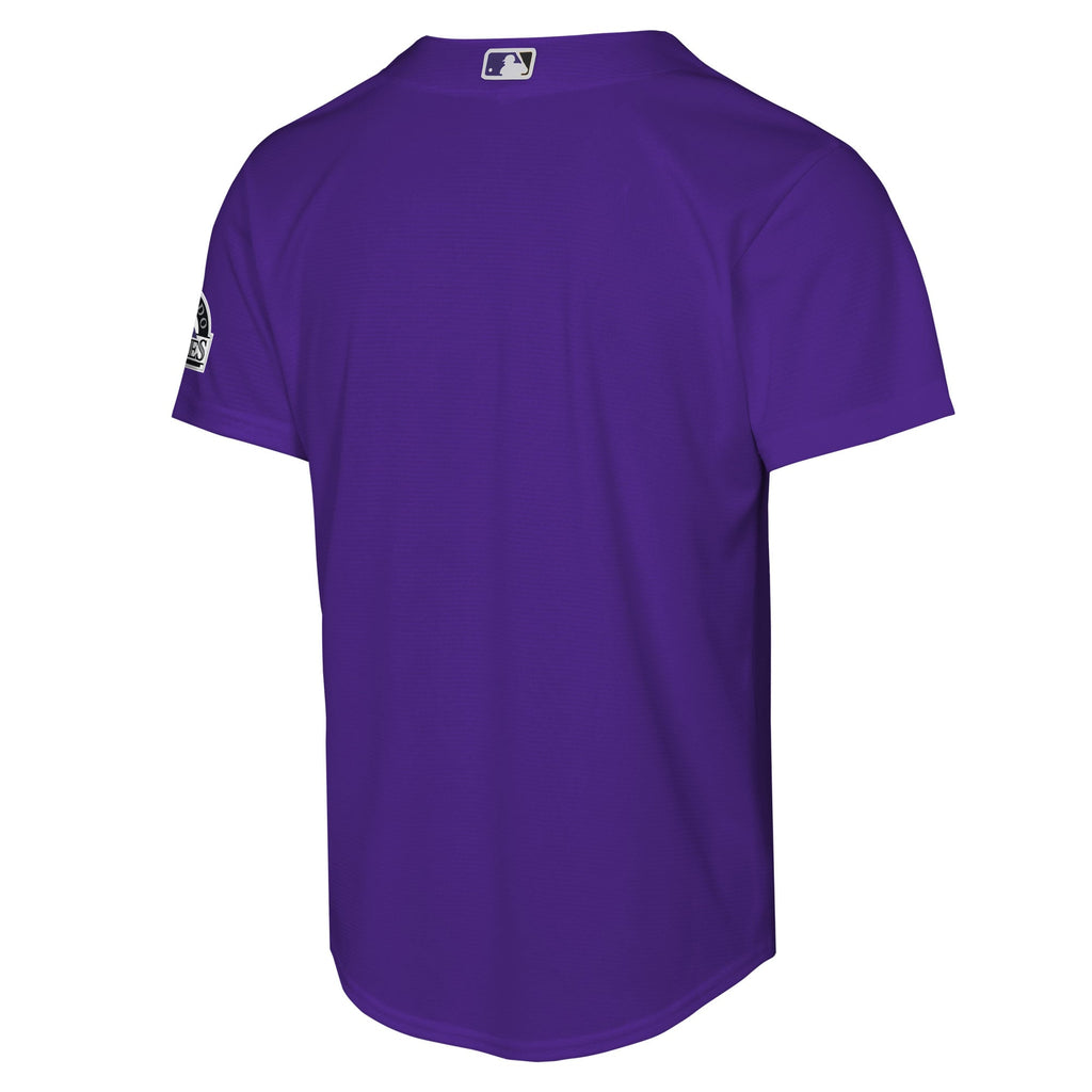 Youth Colorado Rockies Nike Purple Alternate 2 Stadium Jersey - 4