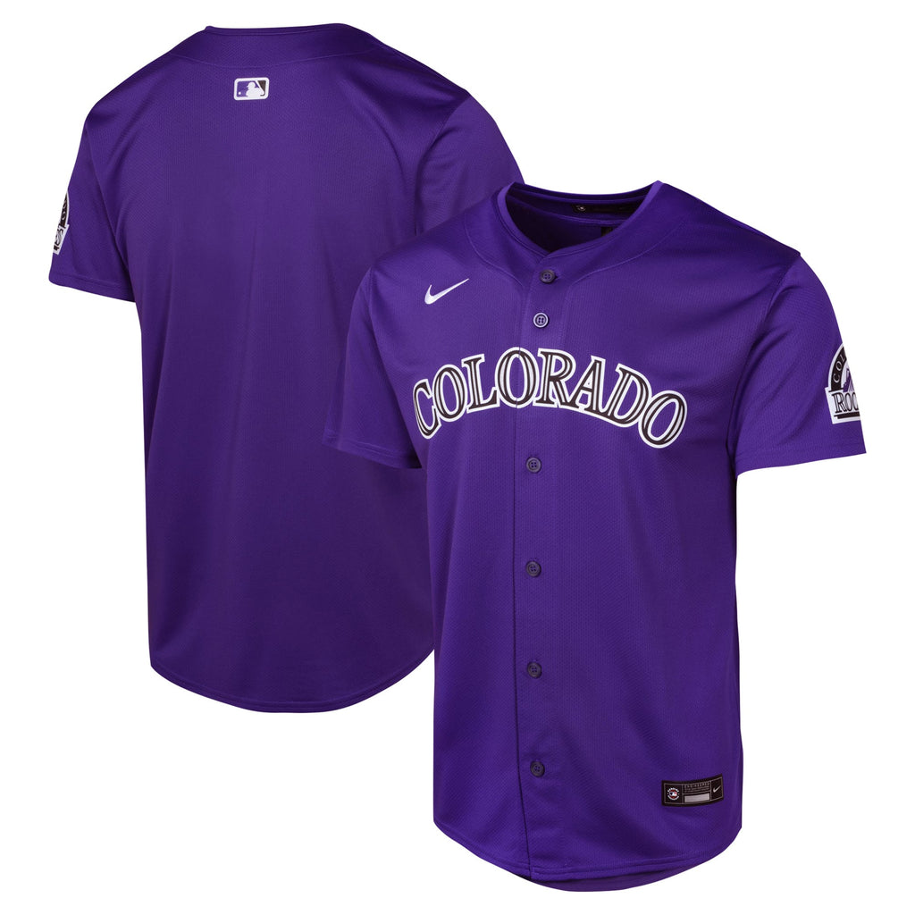 Youth Colorado Rockies Nike Purple Alternate Limited Jersey - 2