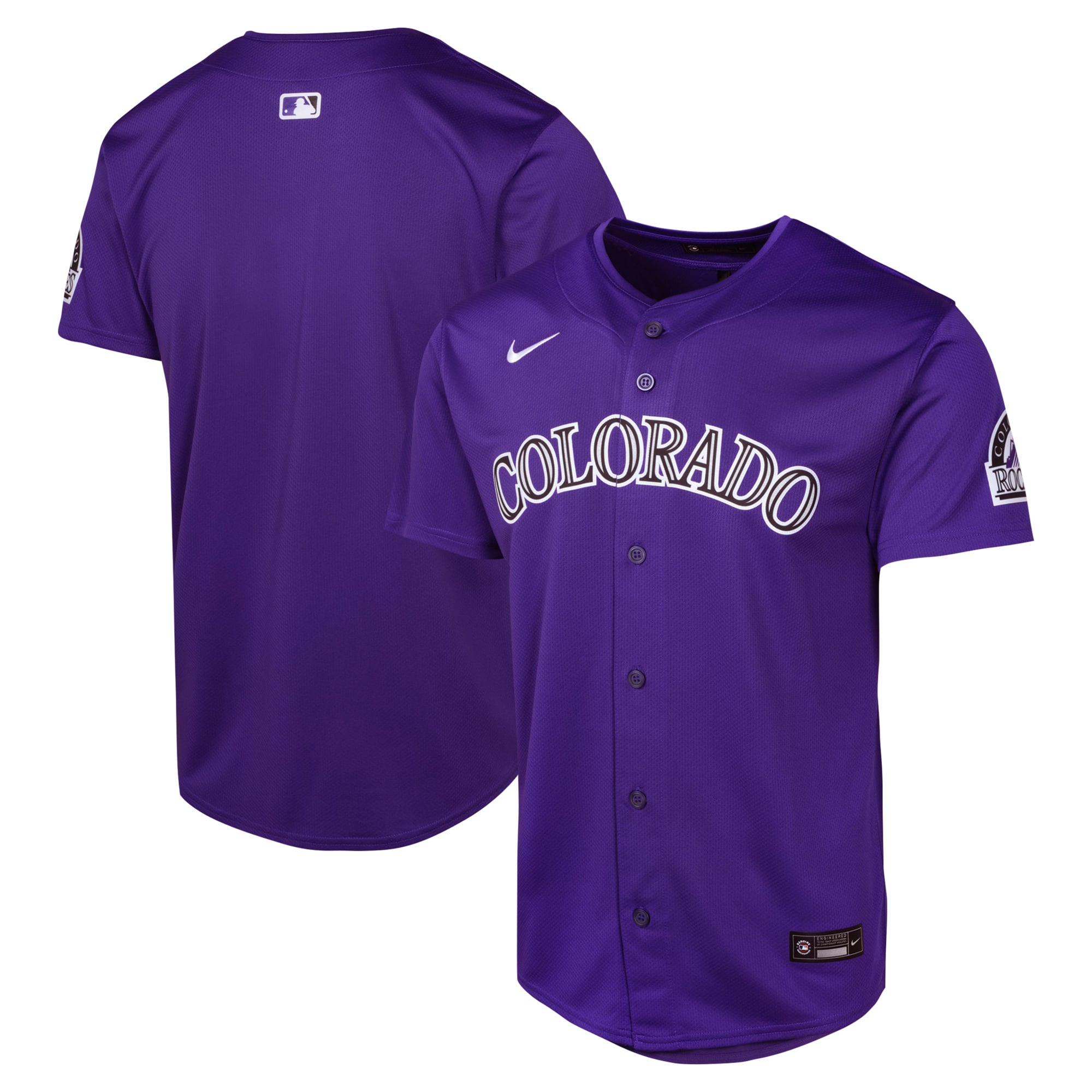 Youth Colorado Rockies Nike Purple Alternate Limited Jersey - 2