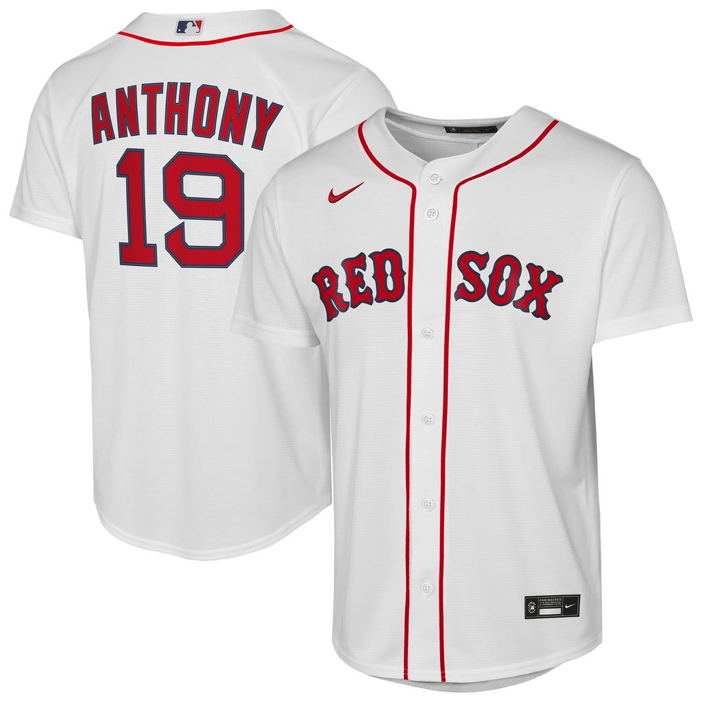 Youth Boston Red Sox Roman Anthony Nike White Home Baseline Jersey - 2