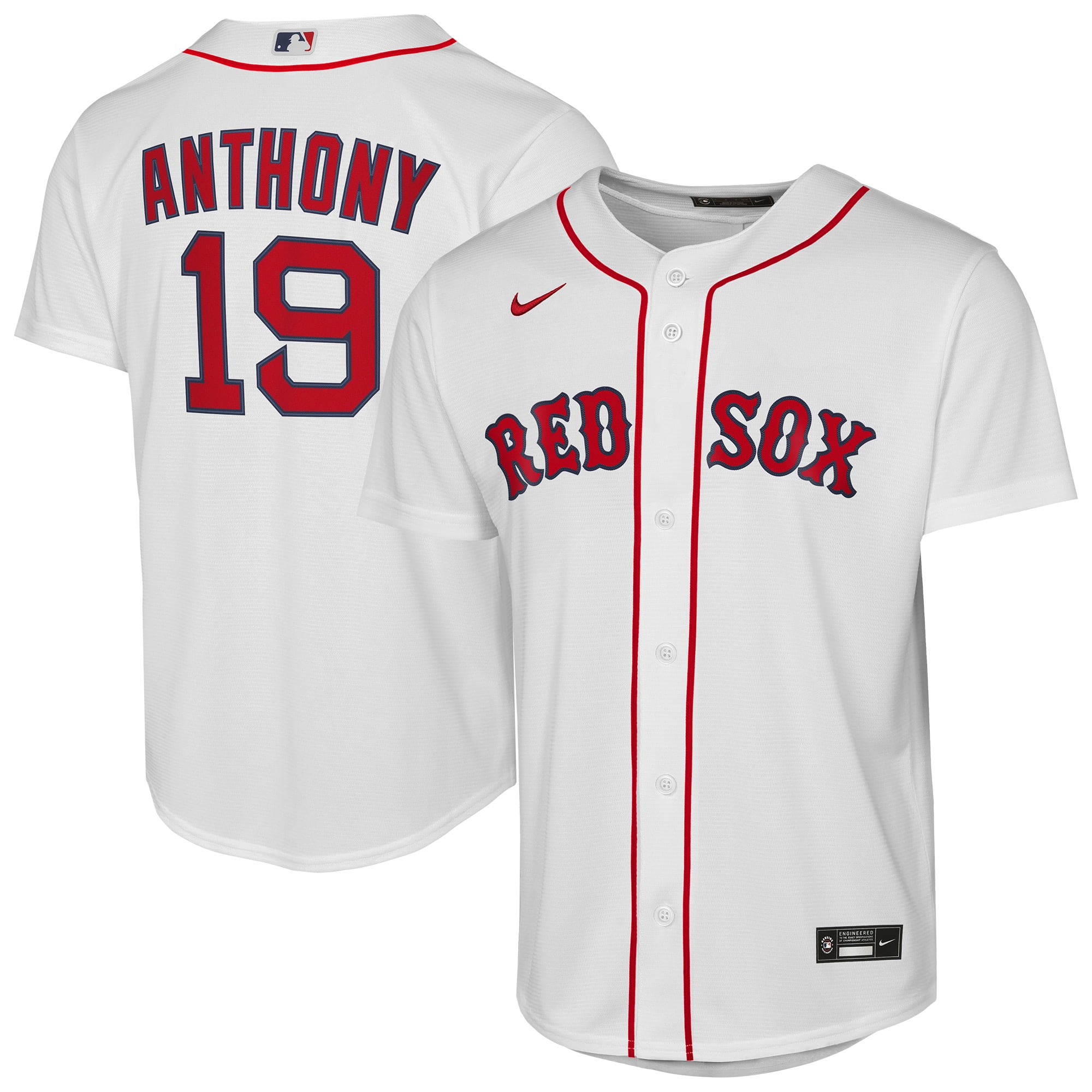 Youth Boston Red Sox Roman Anthony Nike White Home Baseline Jersey - 2