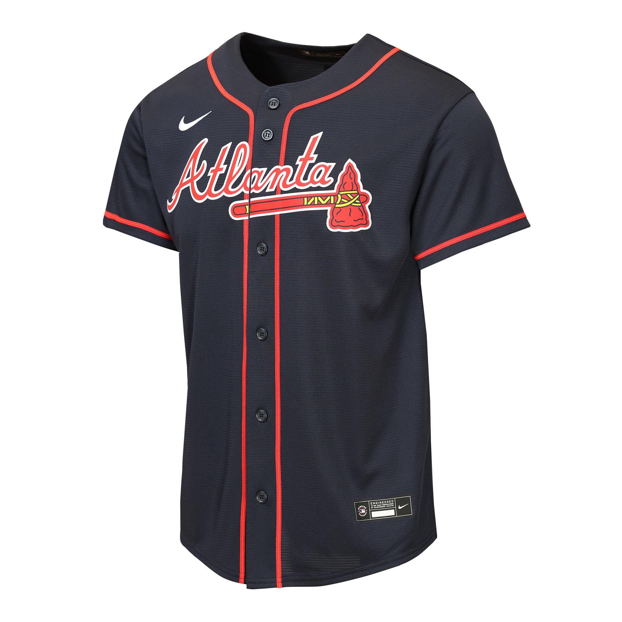 Youth Atlanta Braves Ronald Acuña Jr. Nike Navy Alternate Replica Jersey - 3