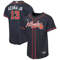 Youth Atlanta Braves Ronald Acuña Jr. Nike Navy Alternate Replica Jersey