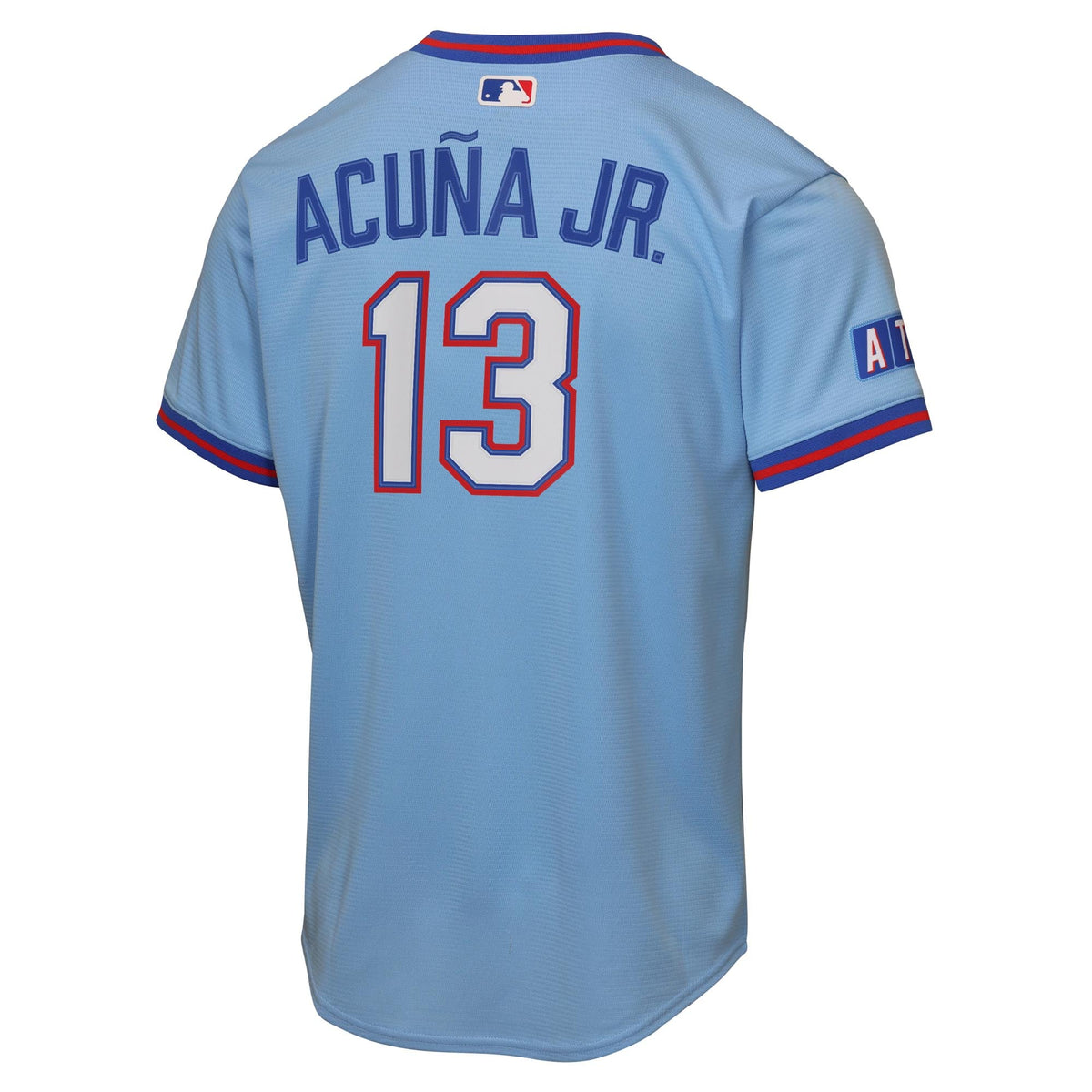 Youth Atlanta Braves Ronald Acuña Jr. Nike Powder Blue 2026 City Connect Stadium Jersey - 4