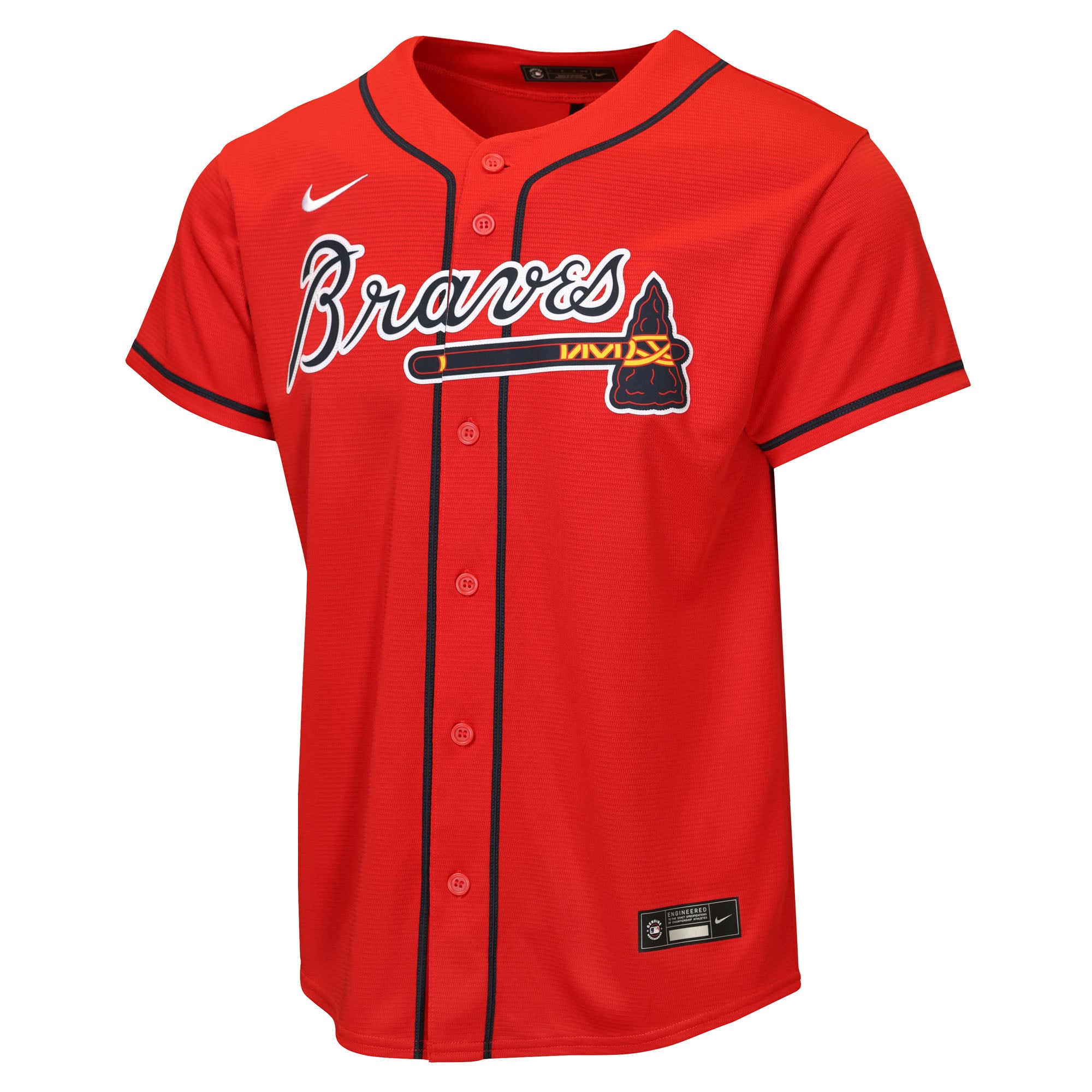 Youth Atlanta Braves Ronald Acuña Jr. Nike Red Alternate 2 Replica Jersey - 3