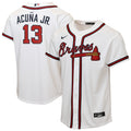 Youth Atlanta Braves Ronald Acuña Jr. Nike White Home Replica Player Jersey