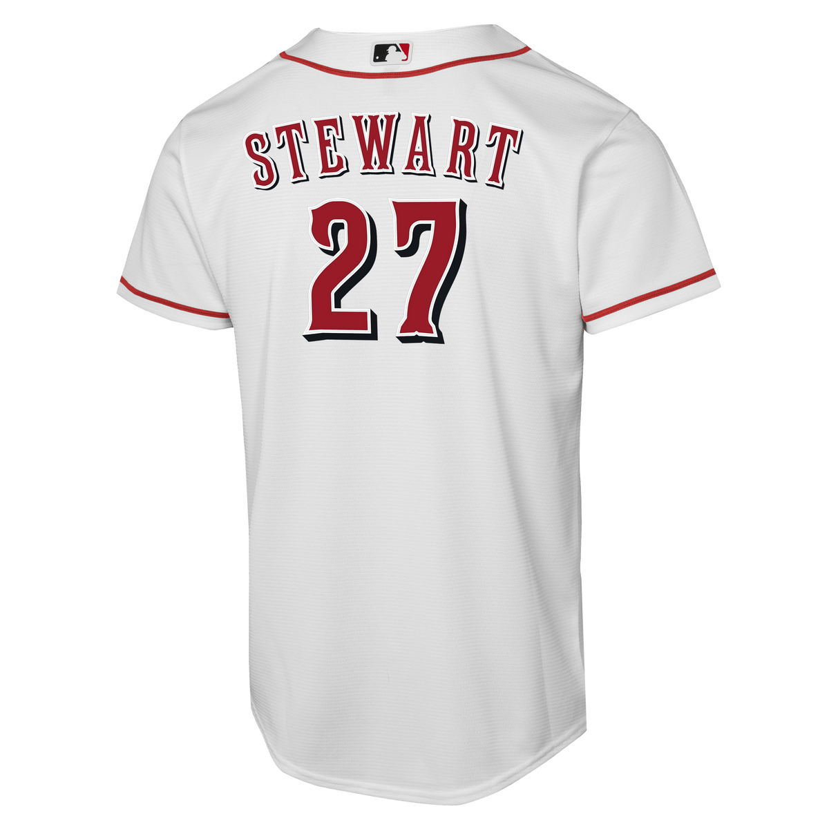 Youth Cincinnati Reds Sal Stewart Nike White Home Replica Player Jersey - 4
