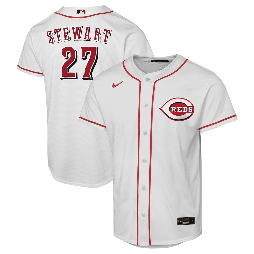 Youth Cincinnati Reds Sal Stewart Nike White Home Replica Player Jersey