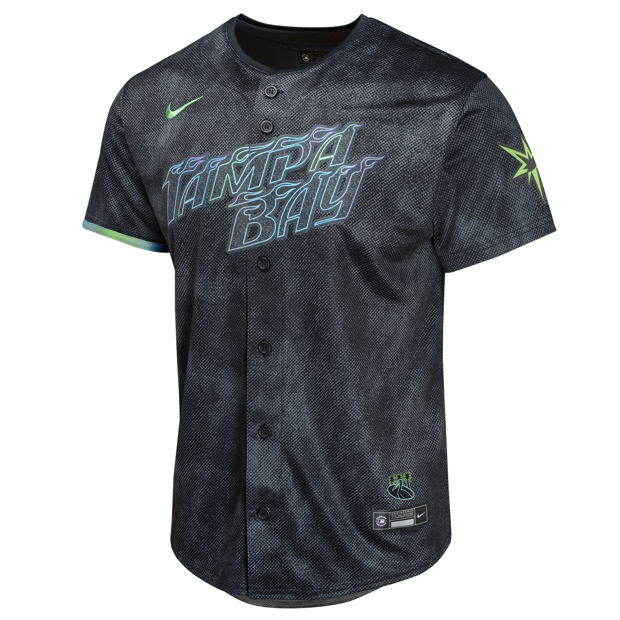 Youth Tampa Bay Rays Shane McClanahan Nike Charcoal 2024 City Connect Limited Player Jersey - 3
