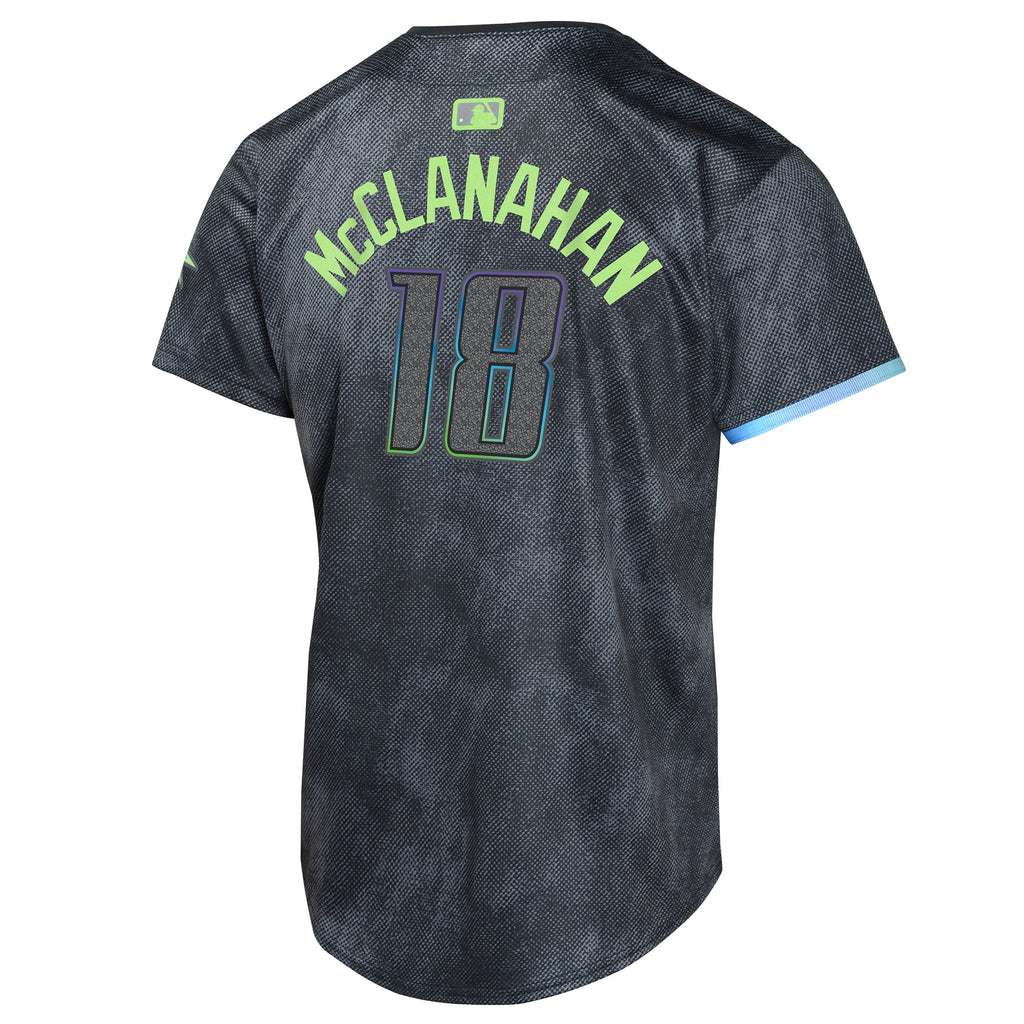 Youth Tampa Bay Rays Shane McClanahan Nike Charcoal 2024 City Connect Limited Player Jersey - 4