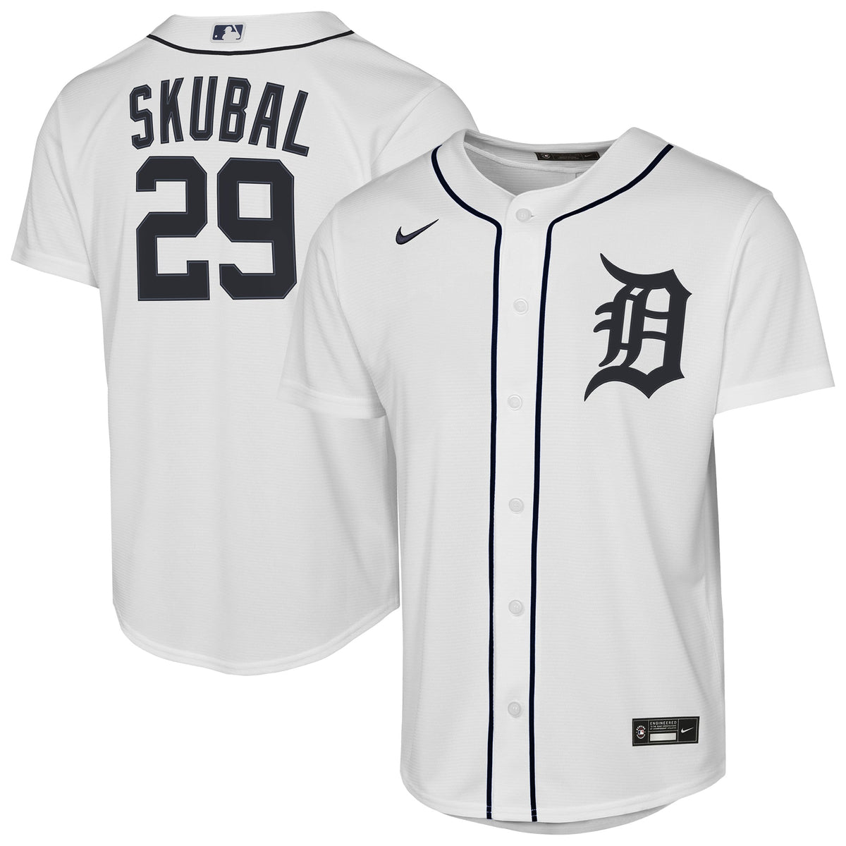 Youth Detroit Tigers Tarik Skubal Nike White Home Replica Player Jersey
