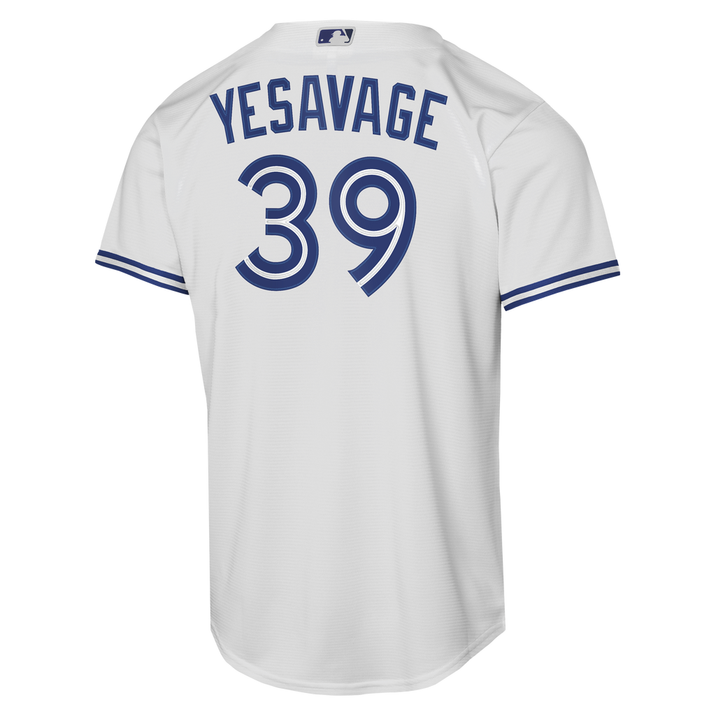 Youth Toronto Blue Jays Trey Yesavage Nike White Home Baseline Jersey - 4