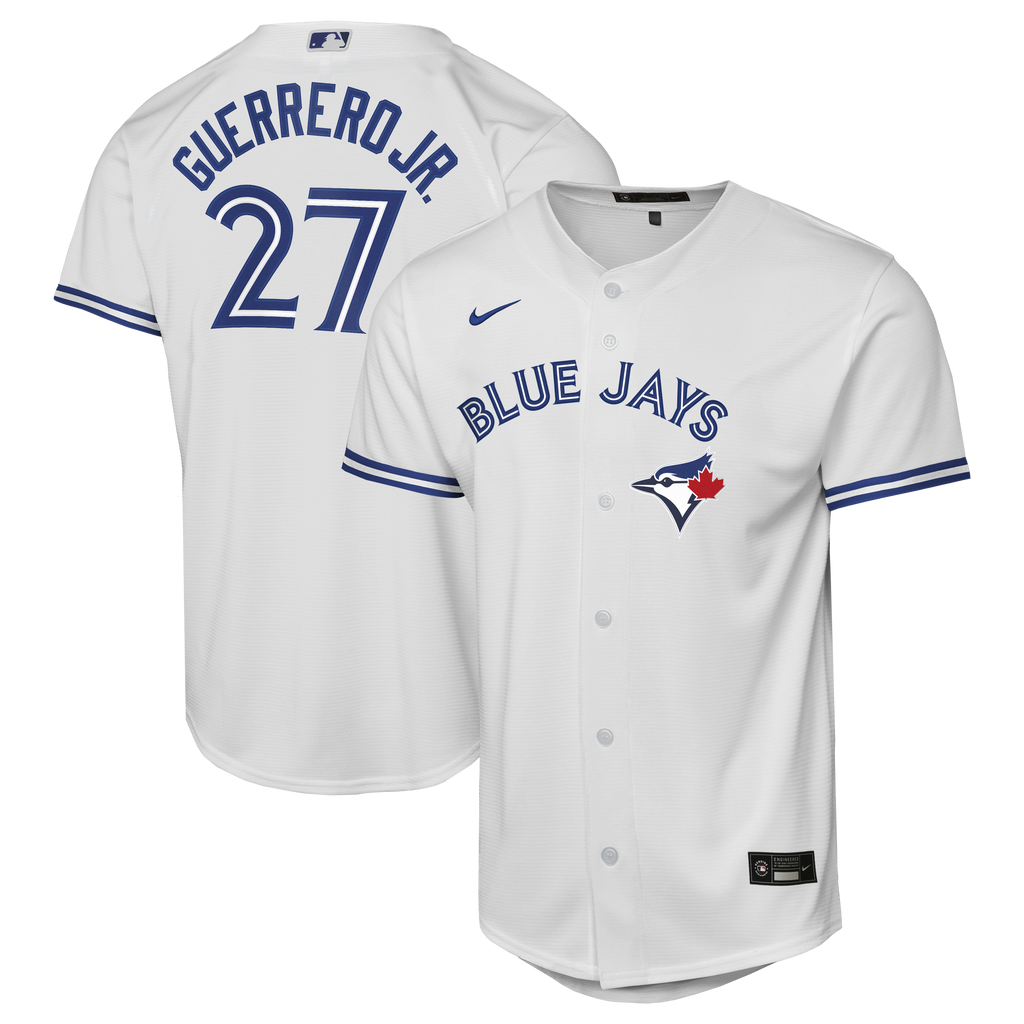 Youth Toronto Blue Jays Vladimir Guerrero Jr. Nike White Home Baseline Jersey - 2