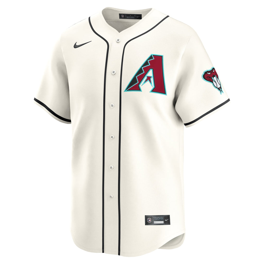 Youth Arizona Diamondbacks Nike White Home Custom Limited Jersey - 3