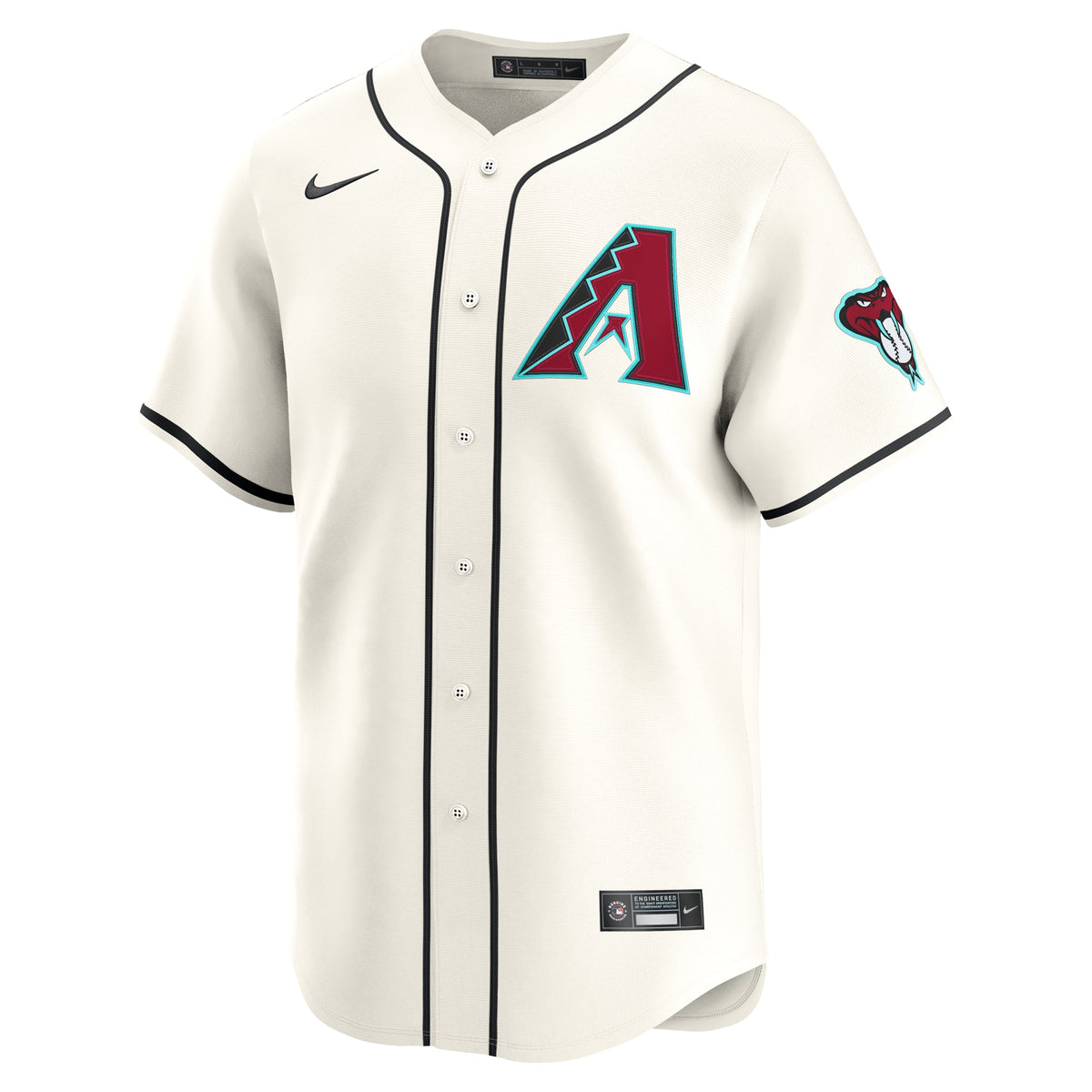 Youth Arizona Diamondbacks Nike White Home Custom Limited Jersey - 3
