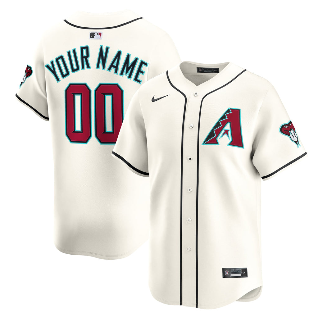 Youth Arizona Diamondbacks Nike White Home Custom Limited Jersey