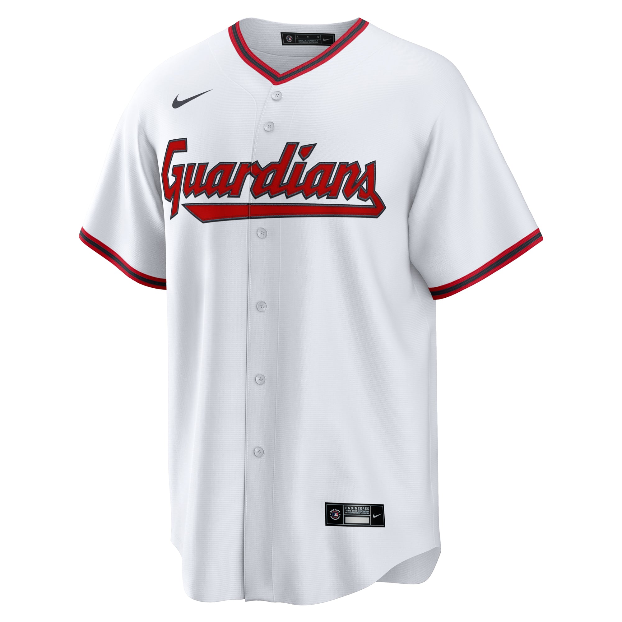 Youth Cleveland Guardians Nike White Home Replica Jersey - 3