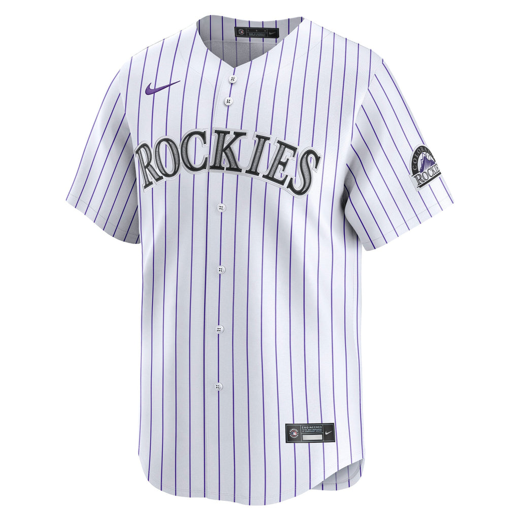 Youth Colorado Rockies Nike White Home Limited Jersey - 3