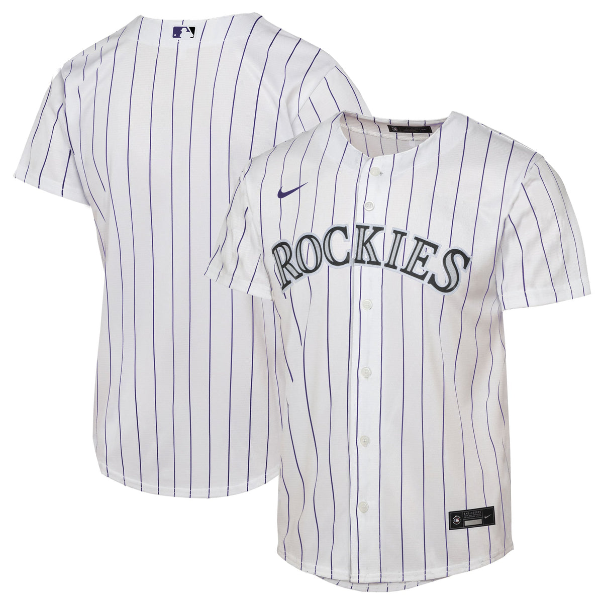 Youth Colorado Rockies Nike White Home Replica Jersey - 2